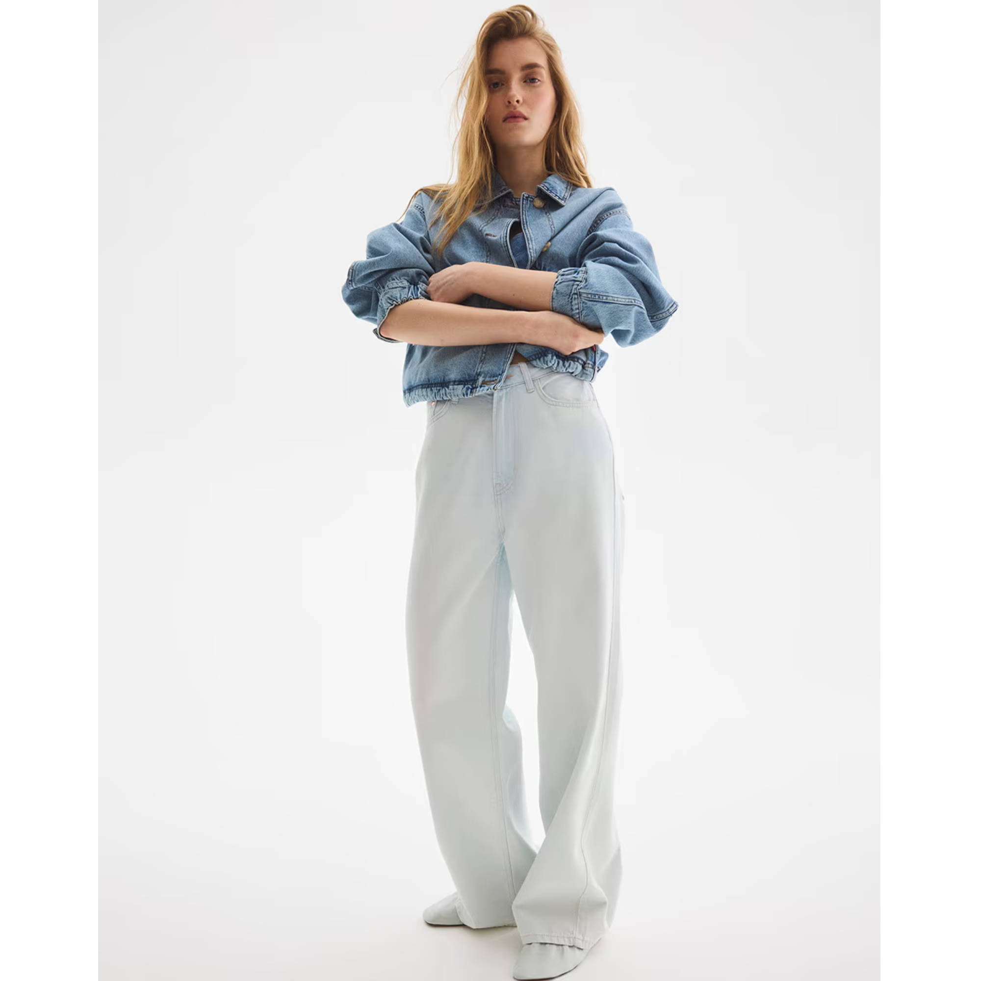 H&M High Rise Wide Jeans